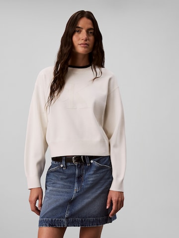 Pull-over Calvin Klein Jeans en blanc