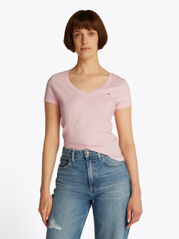 Maglietta di Tommy Jeans in rosa: frontale