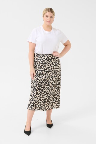 KAFFE CURVE Skirt 'Juna' in Beige