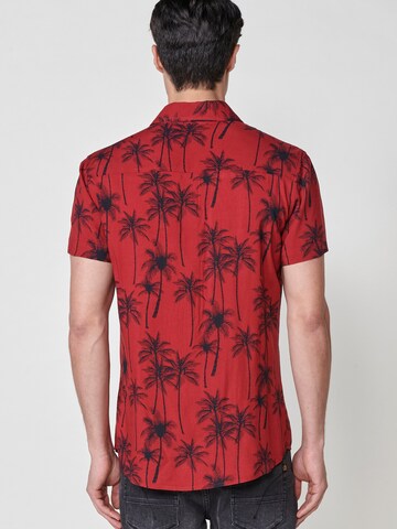 KOROSHI Regular Fit Hemd in Rot