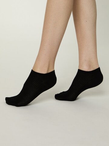 Chaussure basse ' Modal Socken Sneaker Füßlinge kurz ' Nur Die en noir