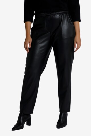 Ulla Popken Regular Pants in Black: front