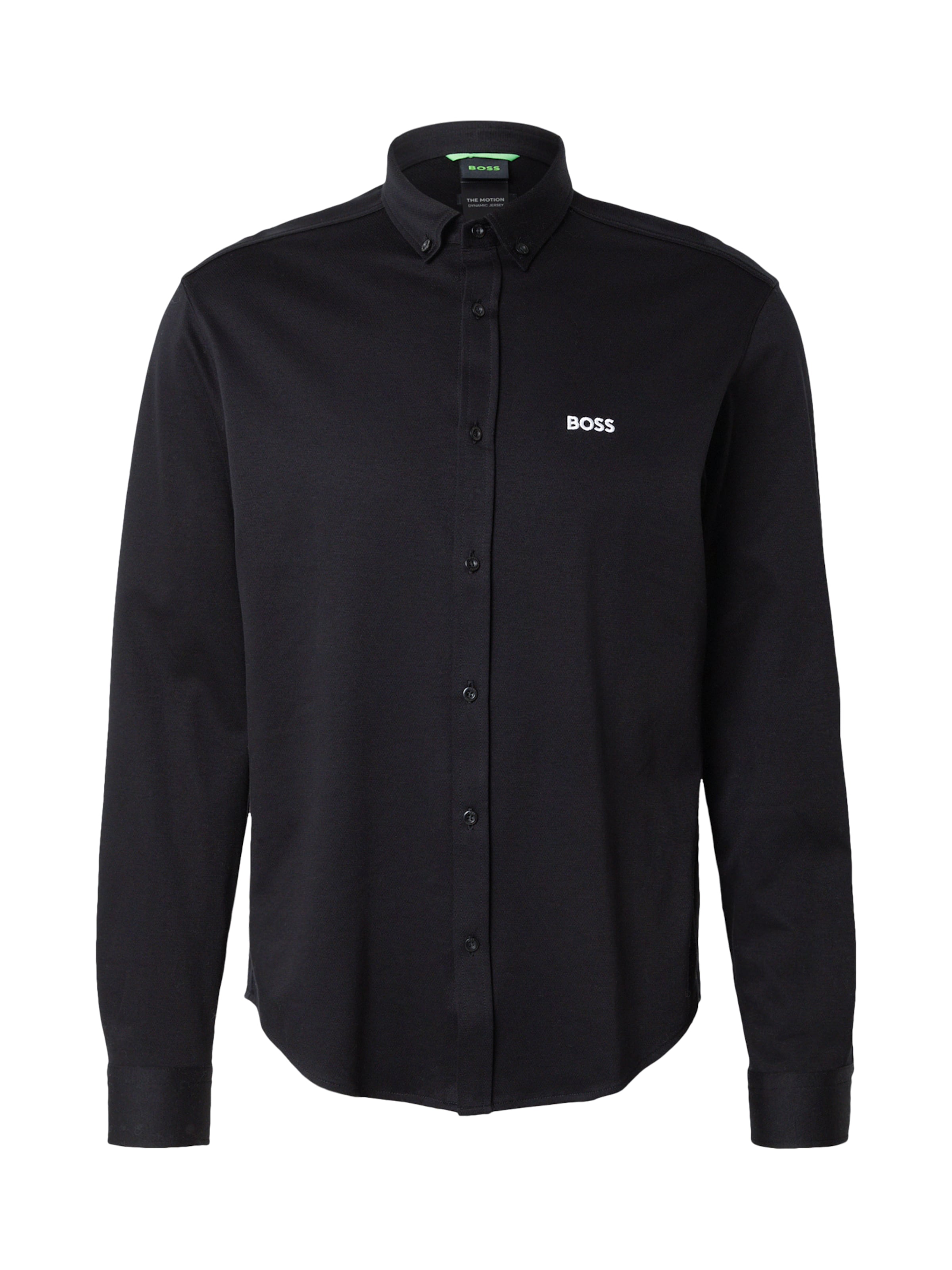BOSS Regular fit Button Up Shirt &#x27;Motion&#x27; in Black: front