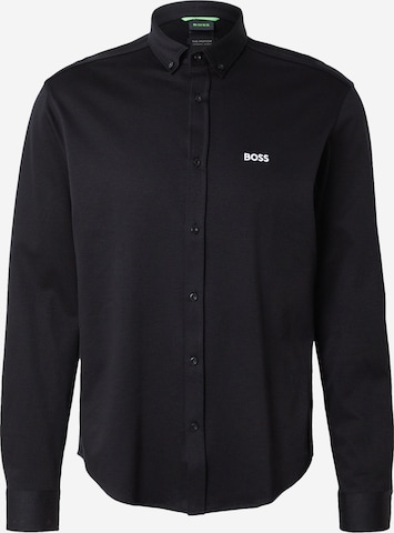 BOSS Regular fit Button Up Shirt 'Motion' in Black: front