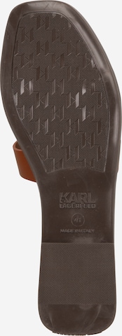 Karl Lagerfeld - Sapato aberto 'SKOOT II Karl' em castanho