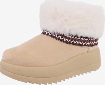 Ital-Design Snowboots in Beige: Vorderseite