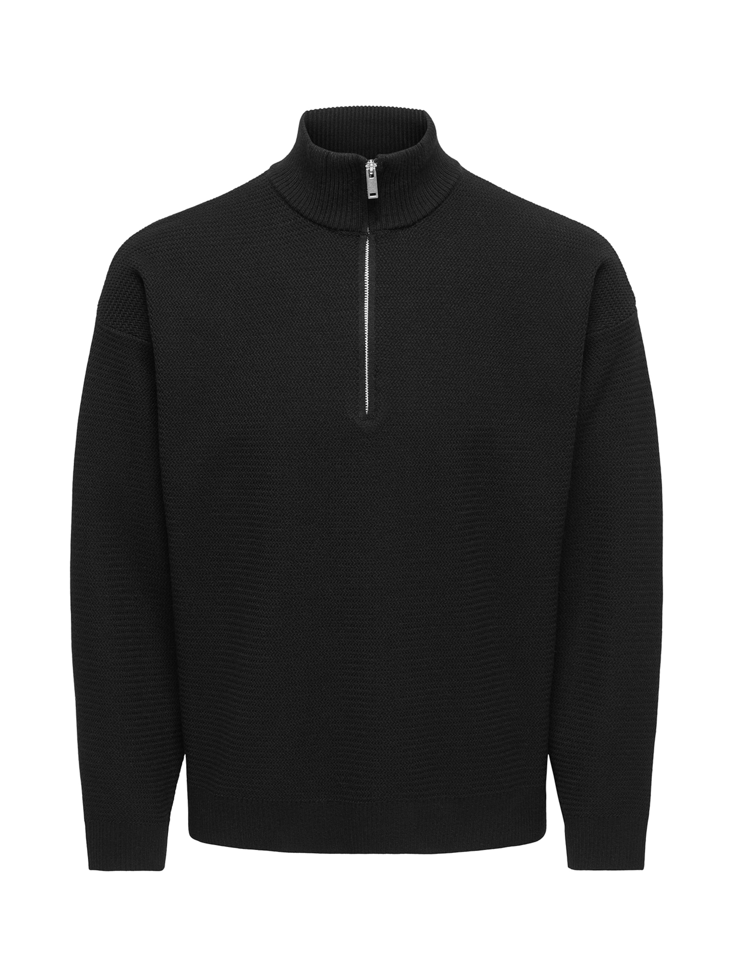 Only & Sons Sweater 'ONSCarter' in Black: front