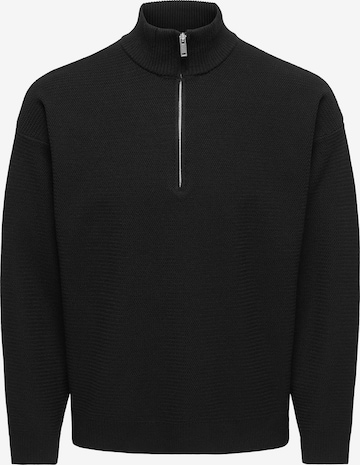 Only & Sons Sweater 'ONSCarter' in Black: front