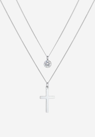 ELLI Necklace 'Layer Kreuz' in Silver