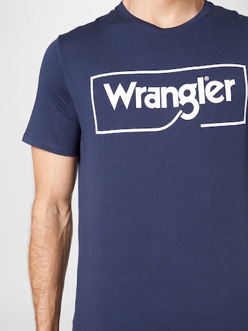 WRANGLER T-Shirt 'FRAME' in Blau