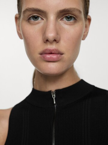 MANGO Knitted top 'SILVIA' in Black
