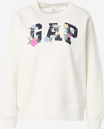 GAPSweater majica 'HERITAGE' - bijela boja: prednji dio