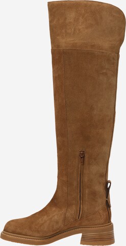 See by Chloé Over the Knee Boots 'Bonni' in Brown: front