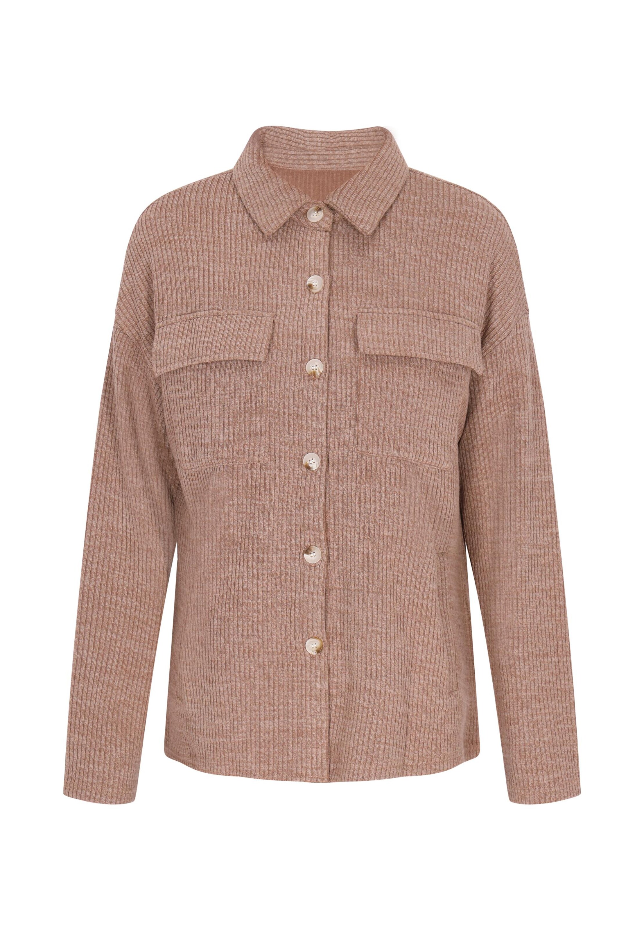 MIMO Gebreid vest in Bruin: voorkant