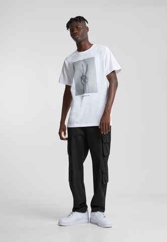MT Men Regular Fit T-Shirt 'Peace Sign' in Weiß