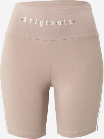 Skinny Pantaloni 'Short' di ADIDAS ORIGINALS in marrone: frontale