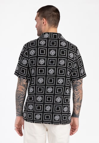 Key Largo Comfort fit Button Up Shirt 'KLSUN' in Black