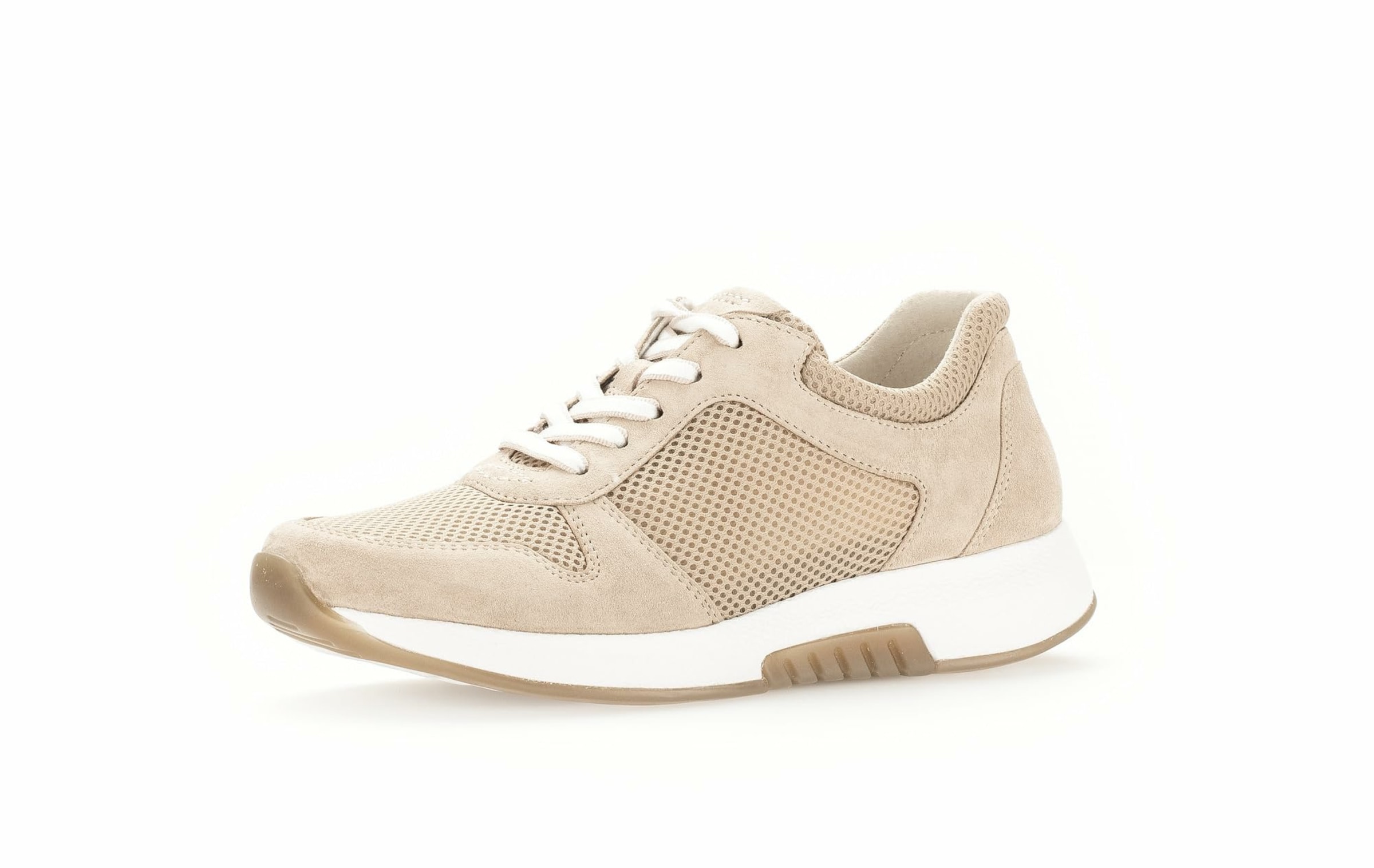 GABOR Sportieve veterschoen in Beige: voorkant
