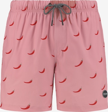 Shorts de bain 'chili pepper 4-way stretch' Shiwi en rose : devant