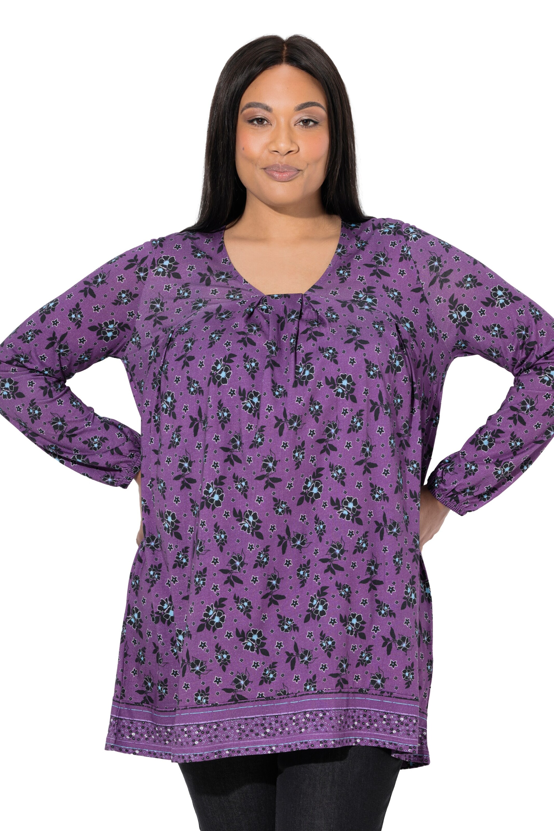 Ulla Popken Shirt in Purple: front