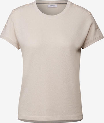 CECIL Strukturshirt mit Knöpfen in Beige: Vorderseite