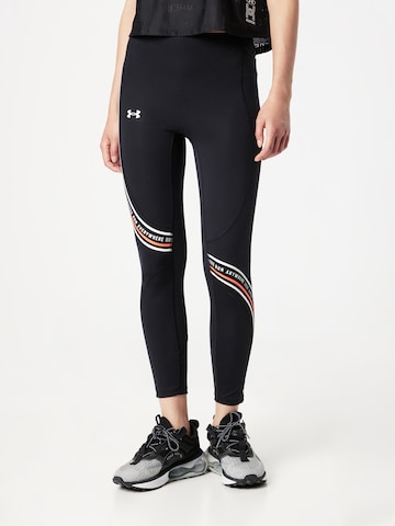 UNDER ARMOUR Slim fit Workout Pants in Black: front