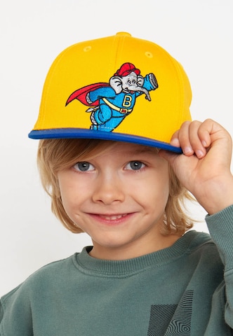 LOGOSHIRT Hat 'Benjamin Blümchen - Superheld' in Yellow: front