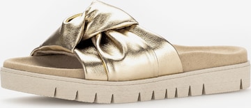 GABOR Mules in Gold: front