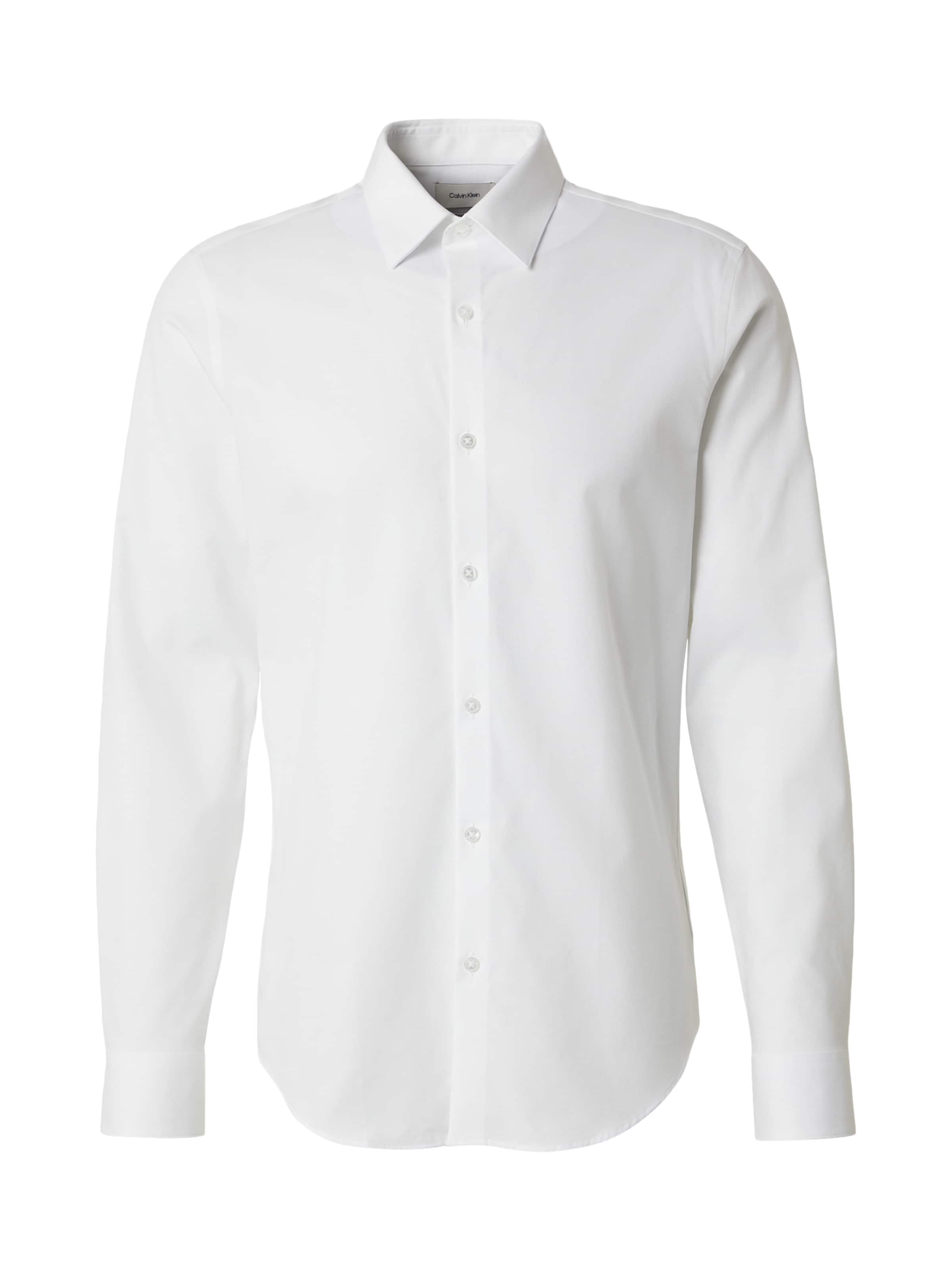Calvin Klein Slim fit Button Up Shirt in White: front