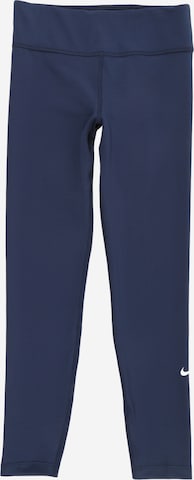 NIKE Workout Pants 'ONE' in Blue: front