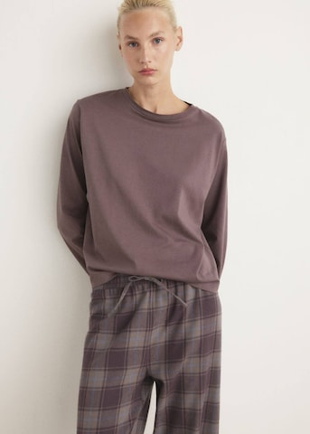 MANGO Pyjama 'Combofra' in Braun