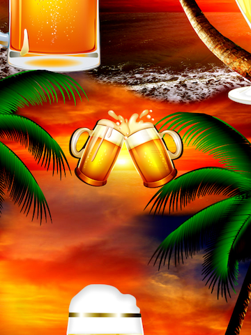 Hawaiihemdshop.de Regularny krój Koszula 'Hawaiihemd "Beer in Paradise"' w kolorze pomarańczowy
