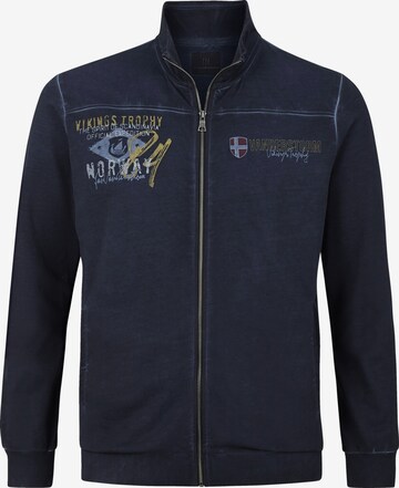 Jan Vanderstorm Zip-Up Hoodie in Blue: front