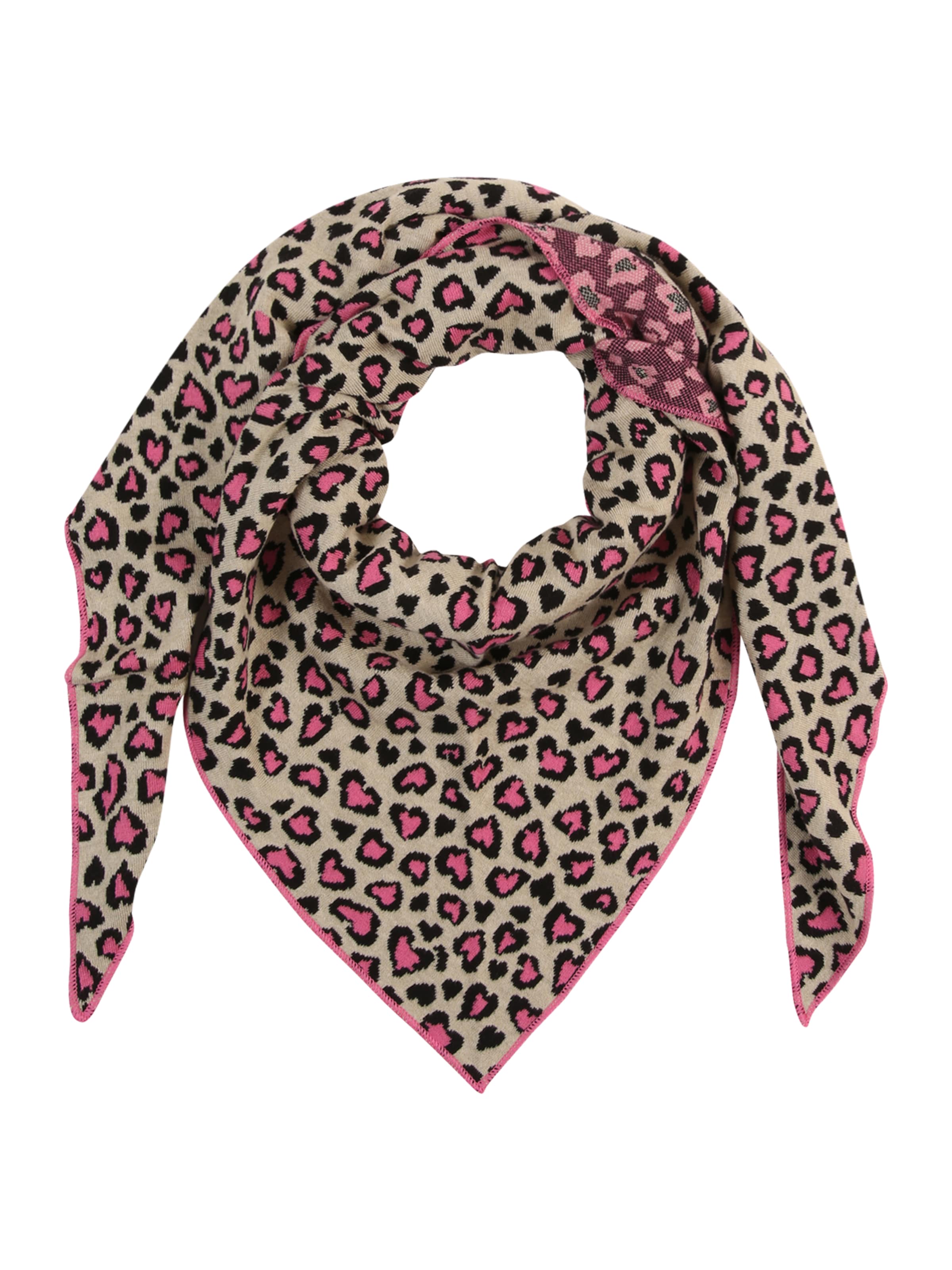 Zwillingsherz Tørklæde 'Leo Herzi' i beige: forside