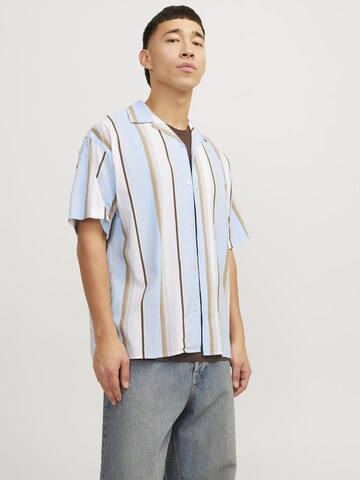 JACK & JONES Comfort fit Overhemd 'Palma Resort' in Blauw