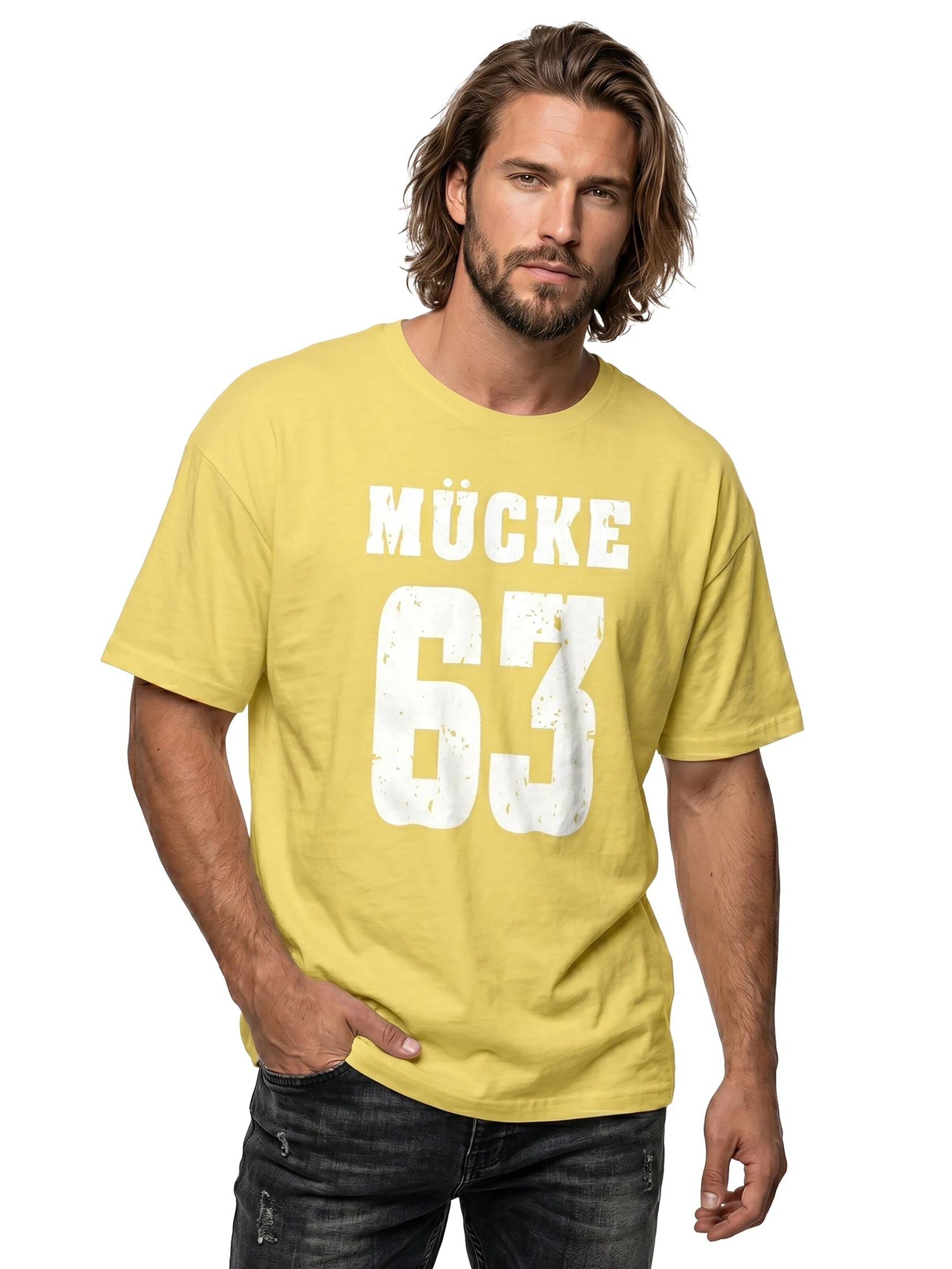 MAKAYA Shirt 'Mücke 63' in Yellow