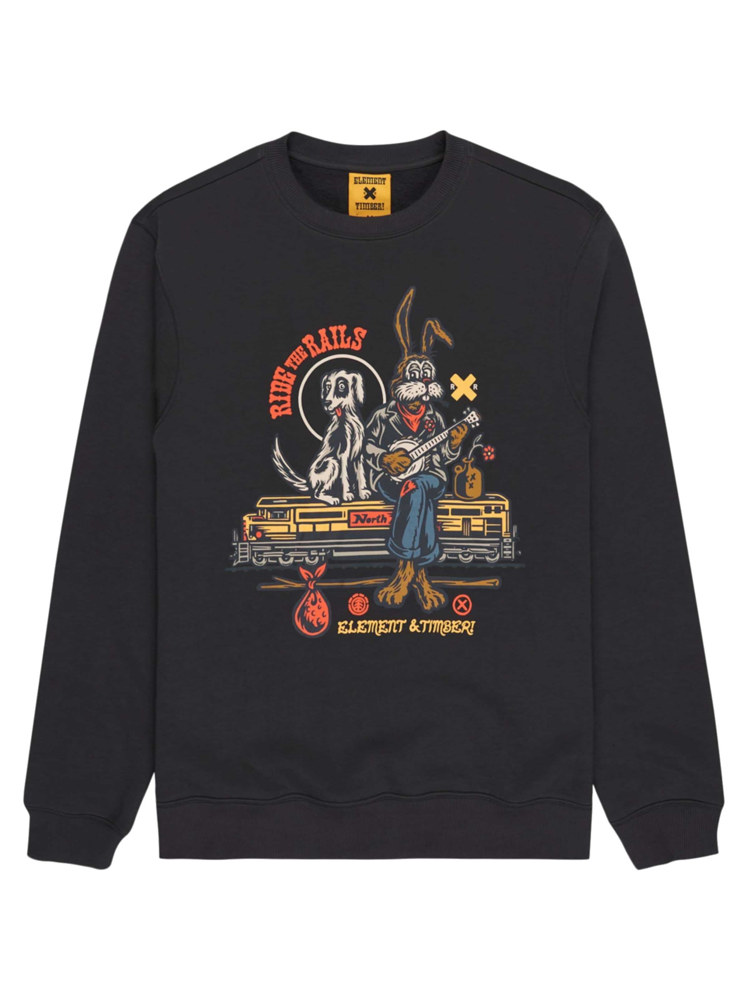 ELEMENT Sweatshirt 'Timber Aboard Cr'‌‌‌ in Schwarz: Vorderseite