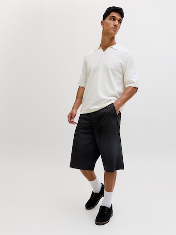 aprel - Pierna ancha Pantalón de pinzas en negro