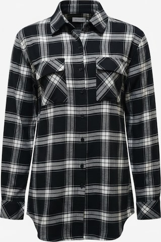 Radwa Blouse 'Radwa Women’s Plaid Flannel' in Zwart: voorkant