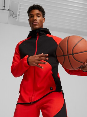 PUMA Športna jakna 'Hoops Team Dime' | rdeča barva: sprednja stran