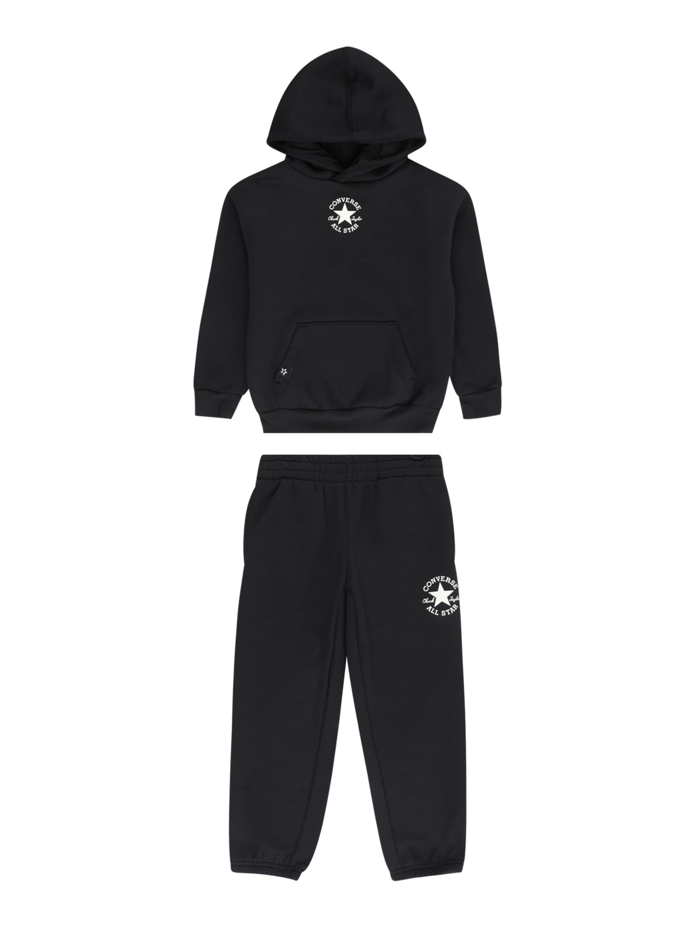 CONVERSE Φόρμα τρεξίματος σε μαύρο: μπροστά