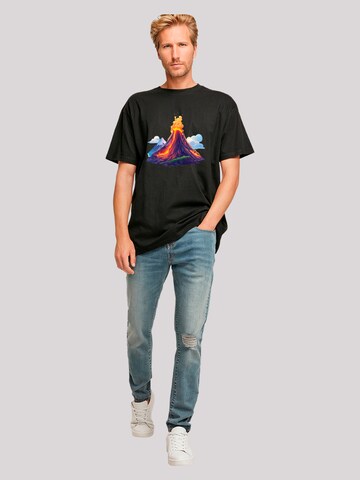 F4NT4STIC Shirt 'Vulkanausbruch' in Black