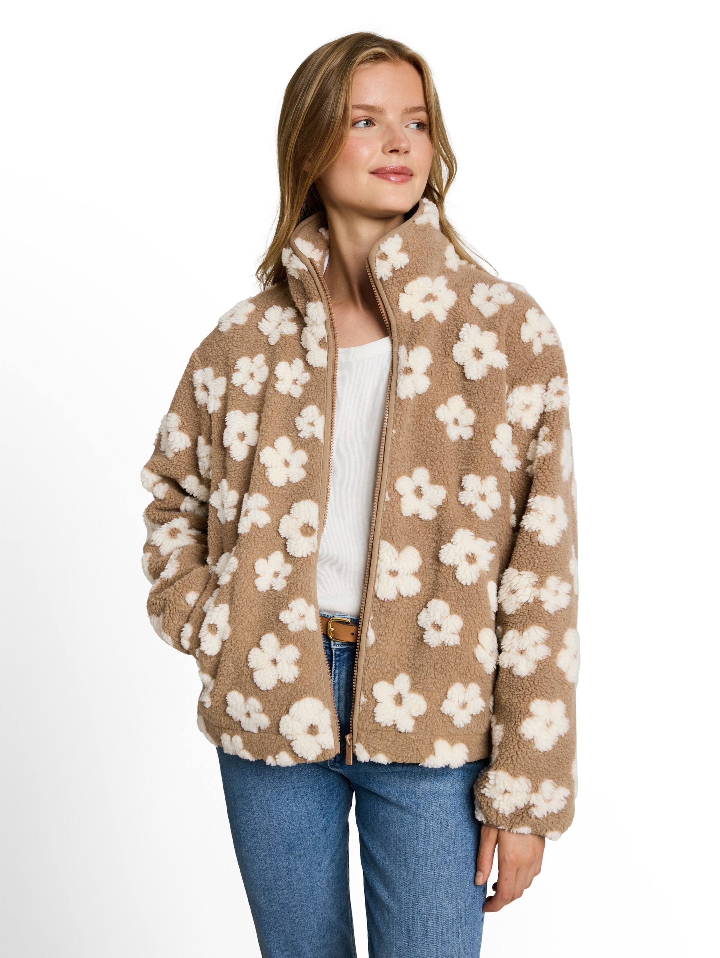 TOM TAILOR DENIM - Chaqueta de entretiempo en marrón: frente