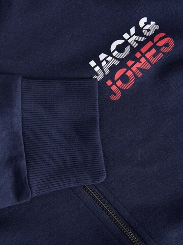 JACK & JONES Zip-Up Hoodie 'Atlas' in Blue