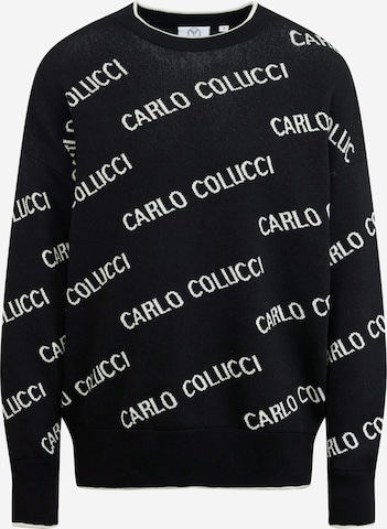 Pull-over Carlo Colucci en noir : devant