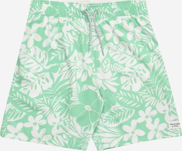 Shorts de bain Abercrombie & Fitch en vert : devant