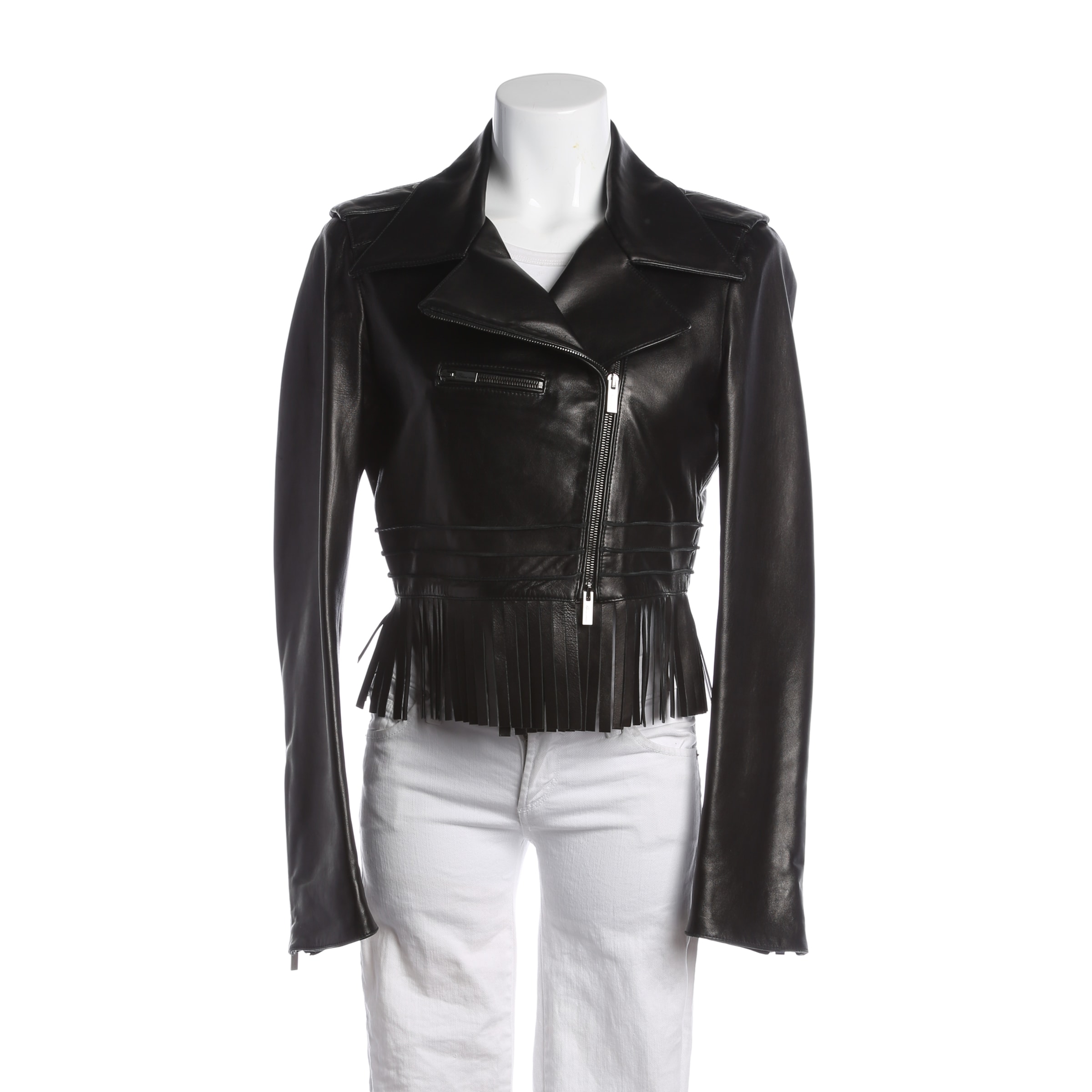 Blumarine Jacket & Coat in M in Black: front