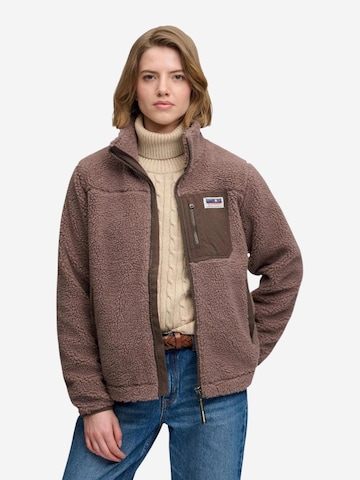 Superdry Fleece jas 'HERITAGE ZIP THROUGH FLEECE SDW2012736A' in Bruin