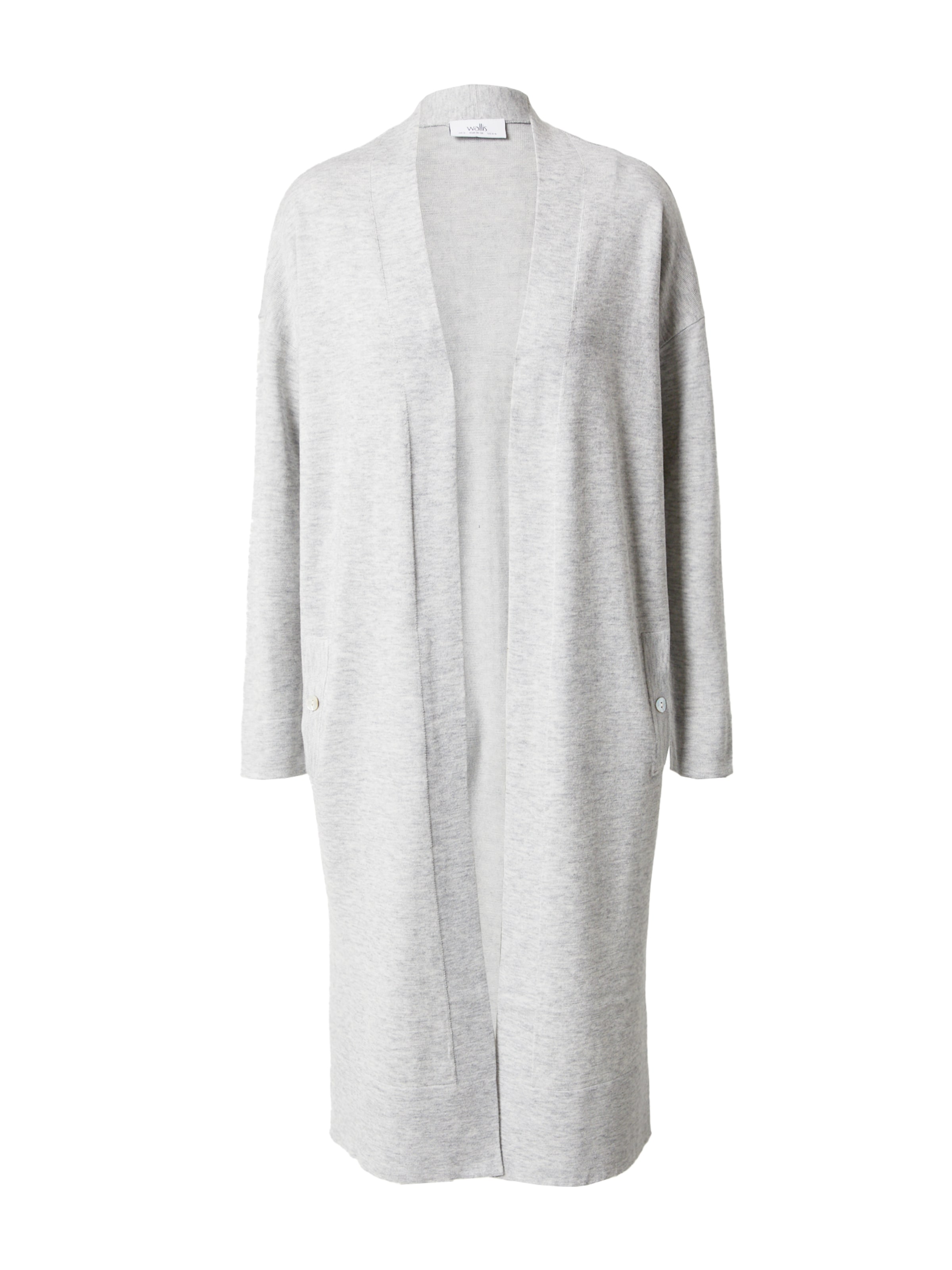 Wallis Gebreid vest in Grijs: voorkant