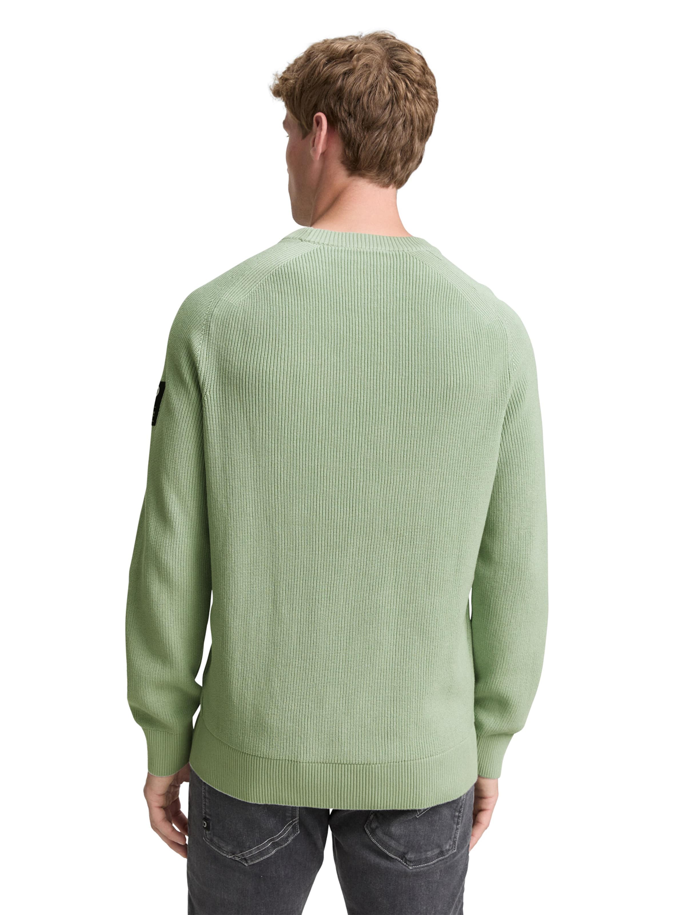 TOM TAILOR DENIM Sweater in Green